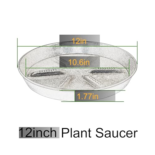 NIMYAU Plant Saucer 12 inch 2 Pack Drainage Plant Saucers – Plastic Plant Drip Trays, Plants Collects Flower Pot Drainage and Excess Water - color: Brown, size: 12" (2-Pack)