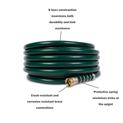 Gilmour 864751-1001 75ft Heavy Duty Flexogen Garden Hose, 5/8" Diameter - size: 5/8" x 75'