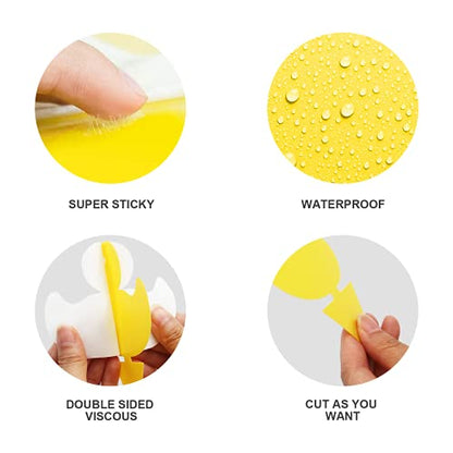 Gideal 48-Pack Dual-Sided Yellow Sticky Traps for Indoor/Outdoor Use, Gnat Trap for Flying Plant Insect Such as Fungus Gnats, Whiteflies, Aphids, Fruit Fly, Leafminers, etc - Cute Shapes - size: 48 Pack
