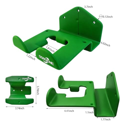 Weed Eater Hanger, 1 Pack Trimmer & Battery Wall Mount,Trimmer Storage Rack - color: green 1 Pack
