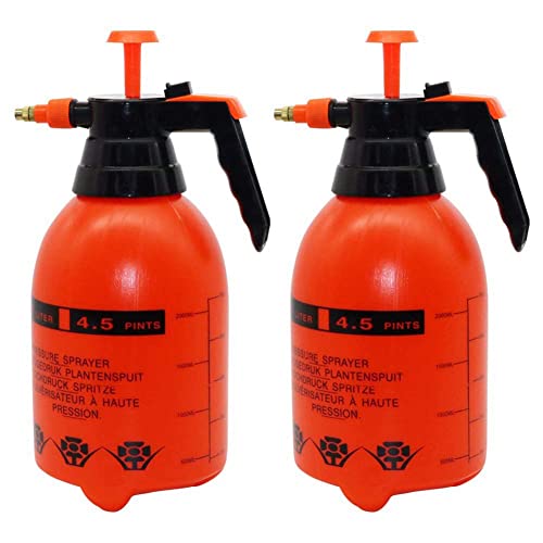 Joywayus 2PCS 68OZ Garden Pump Sprayer Portable Yard & Lawn Sprayer for Spraying/Watering 0.5Gallon - color: Orange