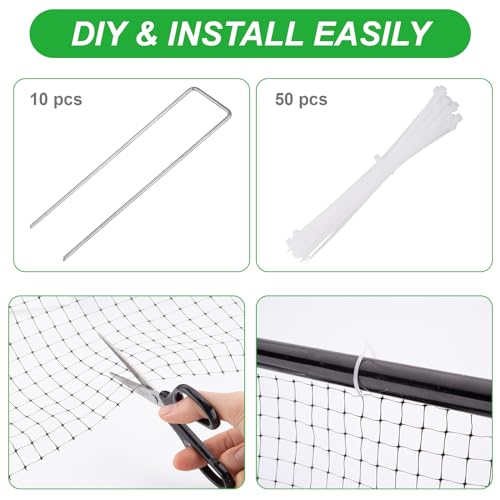 SPORTYOUTH Bird Netting Garden Deer Fence Netting Heavy Duty 5x100 ft - size: 1P-5x100ft