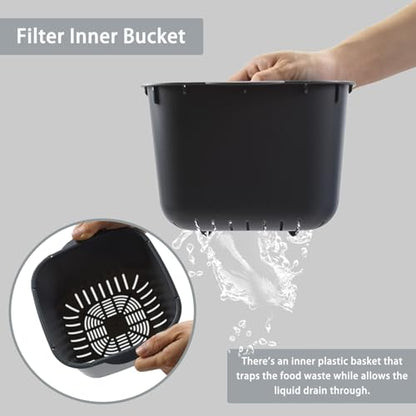 4-Liter Kitchen Compost Bin, Dark Gray - color: Gray