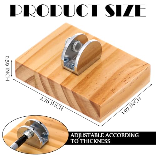 Kathfly 4 Pcs Mini Wood Adjustable Glass Art Stands Display Easel - color: Wood, size: 7 x 5 x 1.5 cm