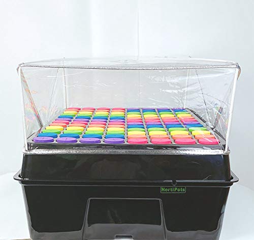 Clone Machine 96 Site, Aeroponic Cloning System Using 2 in Neoprene Insert Collars with Free Cloner Humidity Dome for Plant Cutting Propagation - size: 96 Site