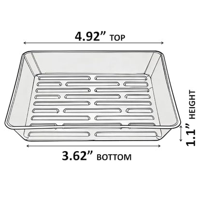 6 Packs Square Plant Saucer Pot Tray, 4 inch Blue Flower Planter Saucers and Drip Trays - color: Blue, size: 4" - 6 Pack