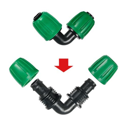15 Pcs 1/2 Inch Drip Irrigation Elbow Fittings - size: 1/2 inch Elbow