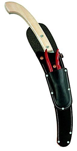 Weaver Leather Straight Back Curved Saw Scabbard with Pruner Pouch - color: Black