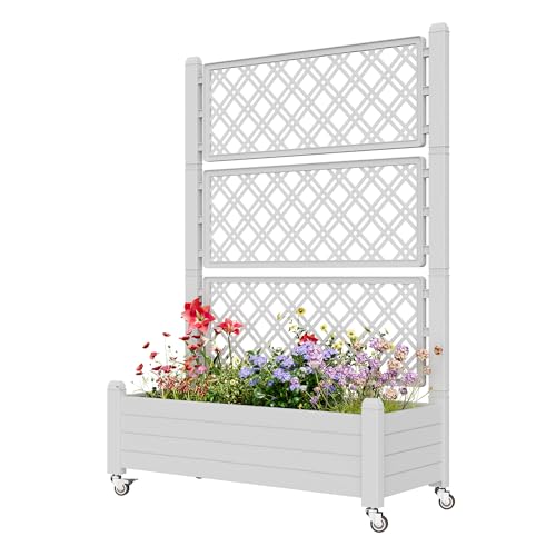 Elevated Raised Garden Bed with Wheels,Medium Ashen-61.2" h - color: Medium Ashen, size: 61.2"h