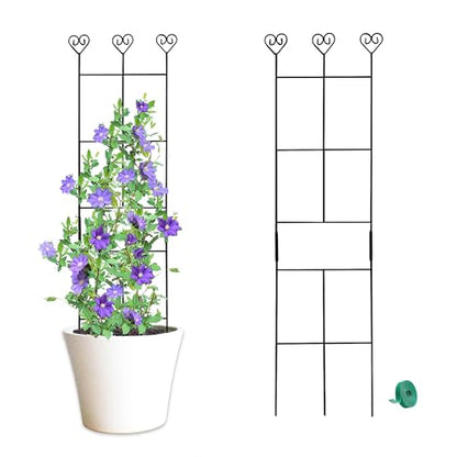 2 Pack 31" Metal Plant Trellis for Climbing Plants, Plant Support - size: 30in/2Pack