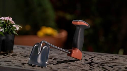 Bernini Ergonomic Garden Tool Set of 3, Vertical Handle Garden Tools for Arthritis Requires Less Grip Strength for Gardening, Gifts Tools for Men Women (Clay) - color: Clay