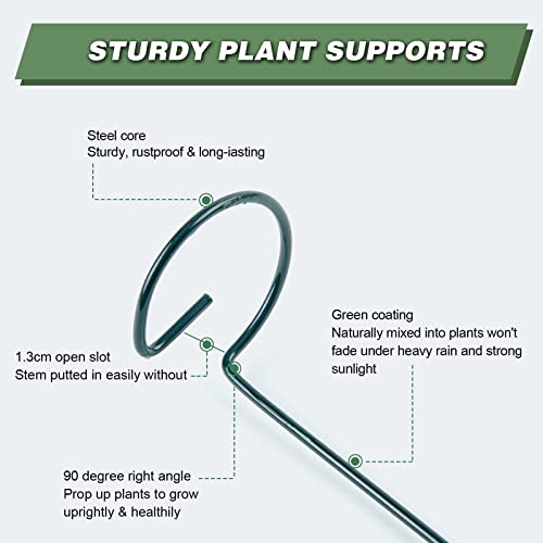 20 Pack 16 Inch Plant Support Stakes for Outdoor Plants and Indoor Flowers - size: 16 inch