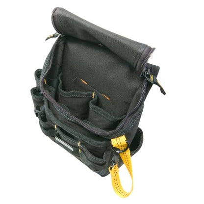 CLC Custom Leathercraft 1524 Ziptop Utility Pouch, Medium, Black, 11 Pockets - size: 11 POCKET