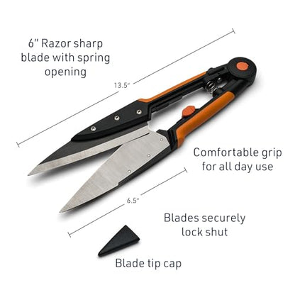 Kings County Tools Garden Clippers - Grass Cutter Hand Edging Shears