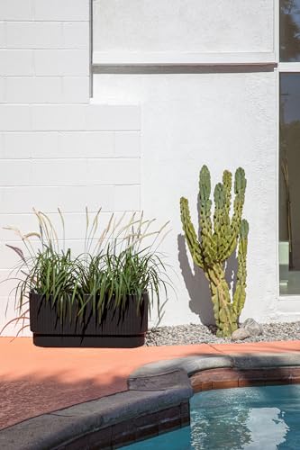 Veradek Demi Series Long Planter - Wide Outdoor Planter - color: Black, size: 30 inch - 2 Pack
