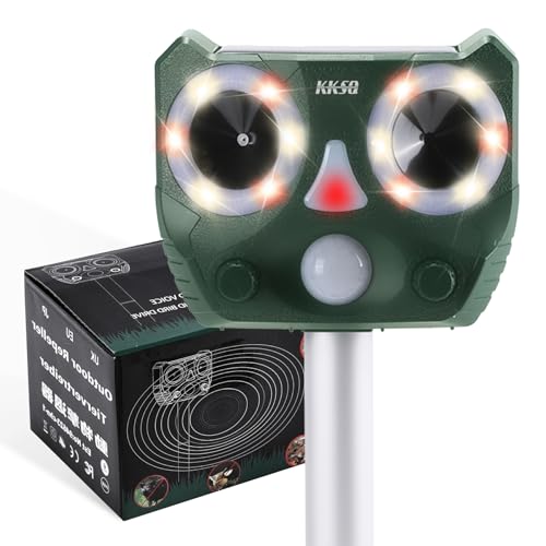 2026 Upgraded Solar Ultrasonic Animal Repeller Indoor & Outdoor