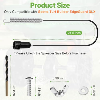 Spreader Control Cable Compatible with Scotts Turf Builder EdgeGuard DLX - size: DLX