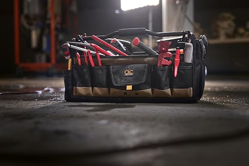 Custom Leathercraft WORK GEAR 1579 20 Inch, Open Top, Soft Sided Tool Box, 27 Pockets - style: 20-Inch Toolbox