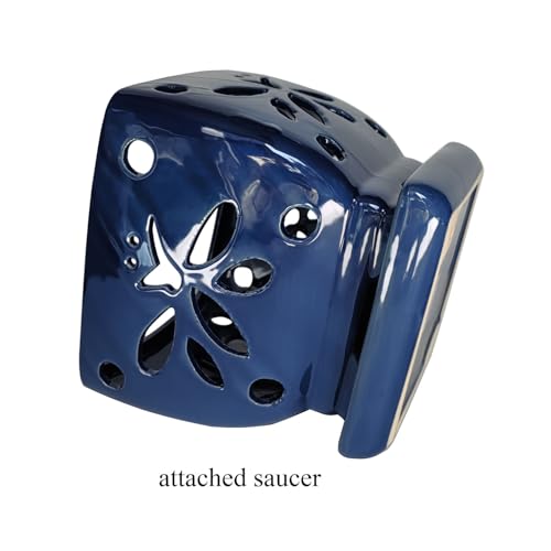 Blue Ceramic Orchid Pots with Holes Square Orchids Pots 5.5 inch - color: Blue