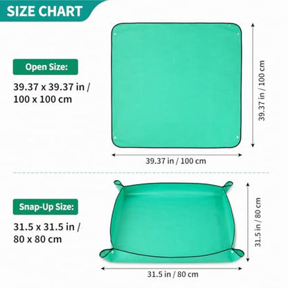 Waterproof Plant Repotting Mat | Mess-Free Indoor Gardening Mat for Succulents & Flower Potting | Foldable Transplanting Potting Mat, for Plant Lovers