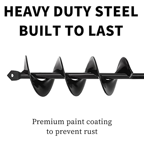 TCBWFY 2x14.6 Inch Garden Auger Drill Bit for Planting, Spiral Hole Digger for Flower Bulbs, Bedding Plants and Soil, Rapid Earth Planter Tool with Hex Shank for Adjustable Drill Chucks - size: 2"x14.6"