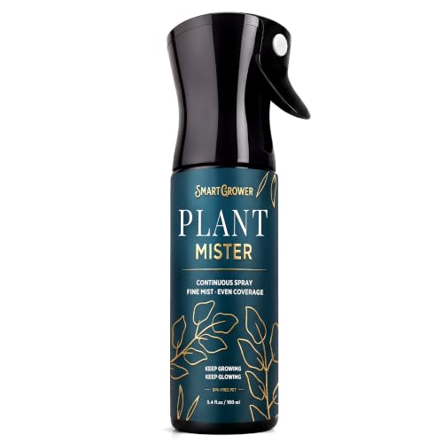 Plant Mister Spray Bottle for Indoor Plants With Plant Care Guide - color: Deep Teal with Gold