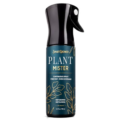 Plant Mister Spray Bottle for Indoor Plants With Plant Care Guide - color: Deep Teal with Gold