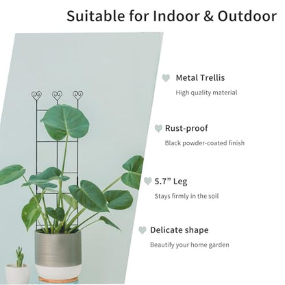 2 Pack 31" Metal Plant Trellis for Climbing Plants, Plant Support - size: 30in/2Pack