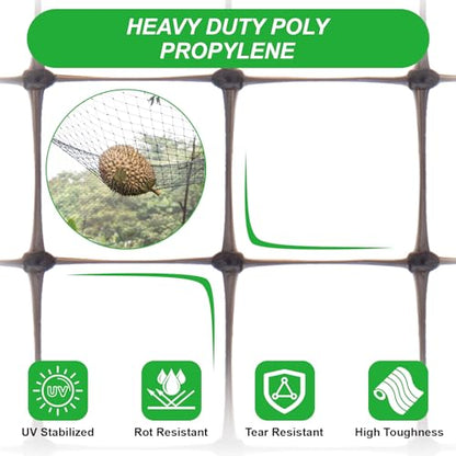 SPORTYOUTH Bird Netting Garden Deer Fence Netting Heavy Duty 5x100 ft - size: 1P-5x100ft
