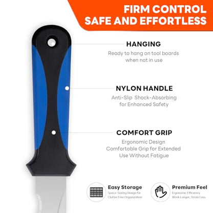 Insulated knife: Sod Cutter Knife for outdoor garden budding, Garden Knife with Double-Edged 11.14-inch sharp, easy to carry - color: Long Blue01