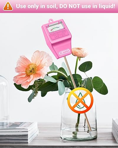 Dr.meter Soil Moisture Meter for Plants, Plant Water Gauge Test Kit - color: Pink