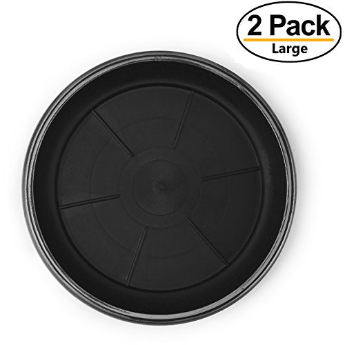 Decorative Heavy Duty Tray/Saucer (2 Pack) Rustic Medieval/French Country Look, Pot/Planter Base for Indoor/Outdoor Decor Use. Long Lasting, Reusable Light Weight (13 inches, Silver) - color: Silver, size: 13 inches