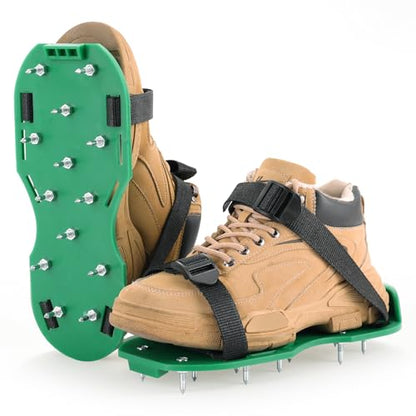 Lawn Aerator Shoes with 1.1''Spikes - color: Green