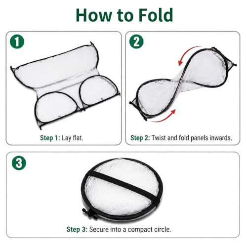 2Pack Pop Up Mesh Crop Cage 46"x22"x16" Plant Protection Tent