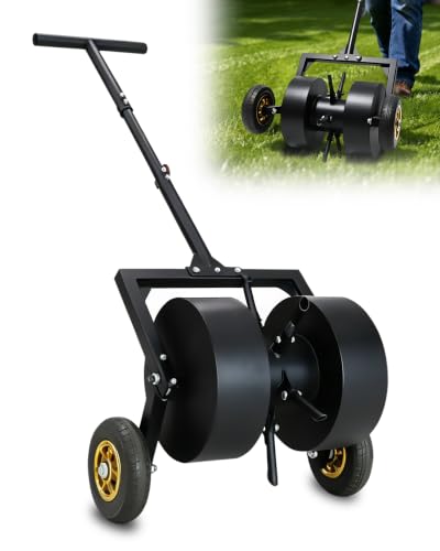 Rolling Lawn Aerator, Manual Lawn Aerator Roller Tool with Wheels