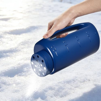 Adjustable Handheld Seed Shaker – Hand Spreader - Capacity Multi-Purpose Spreader for Fertilizer, Grass Seed, Ice Melt & Lawn Care - Blue - color: Blue