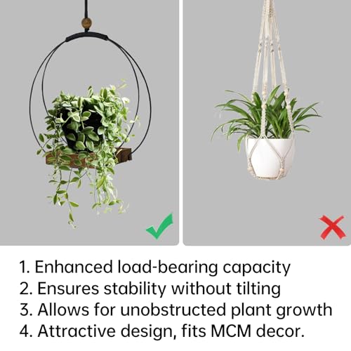 Adnkwolivt Hanging Planters for Indoor Plants - Plant Hanger Outdoor Pack of 2, Metal Plant Hanger Mid Century, Hanging Wall Ceiling Window, Gift for Mom, Plant Lovers, Housewarming - size: 2 Pack
