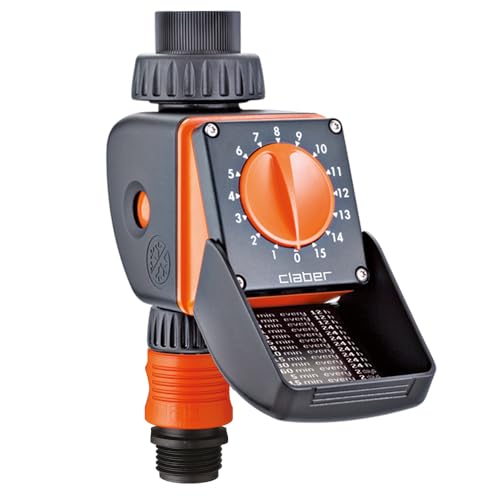 Claber Hose Timer - Aquauno Logica Water Timer 8422 - Smart Sprinkler with 15 Pre-Set Programs - Programmable Water Timer for Garden Hose - Drip Irrigation System Timer - Easy to Program