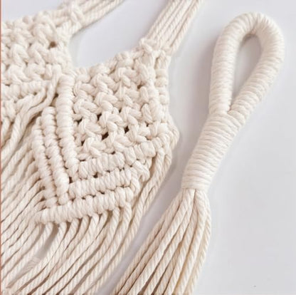 COPIS Macrame Plant Hangers Indoor, 2 Pack 35" Hanging Planters with Hooks