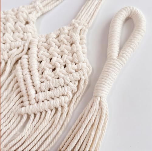 COPIS Macrame Plant Hangers Indoor, 2 Pack 35" Hanging Planters with Hooks