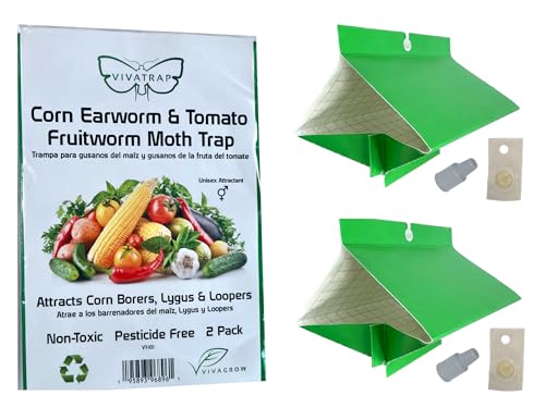 VivaTrap VT-101 Corn Earworm + Tomato Fruitworm Moth Trap & Lure (2 Pack, 8 Week)