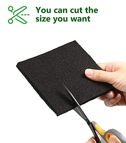 10 Pack Square Compost Bin Filters Spare Activated Carbon Filter Sheets for Indoor Kitchen Compost Bucket Countertop and Recycle Bin (5 Inches)