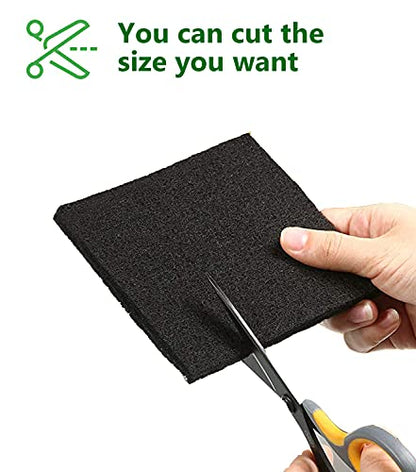 10 Pack Square Compost Bin Filters Spare Activated Carbon Filter Sheets for Indoor Kitchen Compost Bucket Countertop and Recycle Bin (5 Inches)