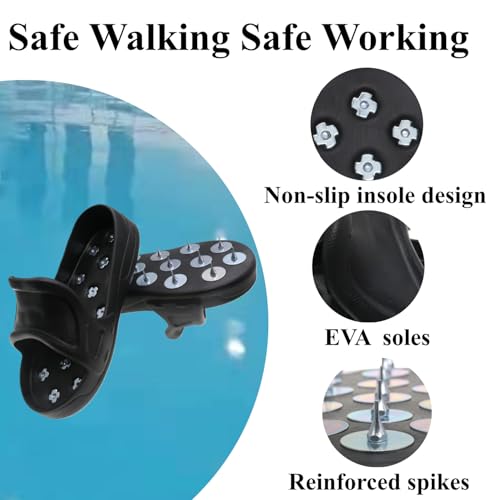 Spiked Shoes for Epoxy Resin Flooring, Large Size(US10-11) - size: Large