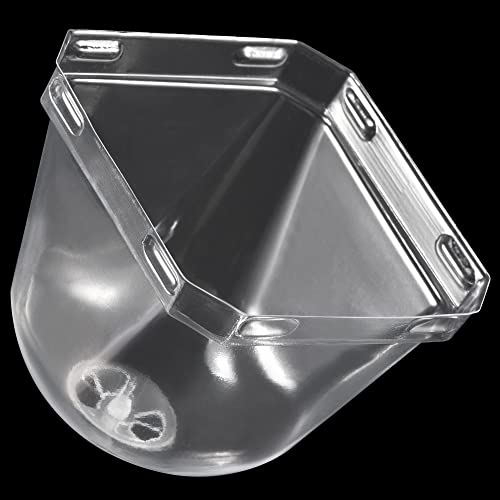 PATIKIL 2.7" Plant Humidity Dome, 10Pcs Square Plastic Garden Cloche Dome Plant Cover Reusable for Outdoor Frost Freeze Protection Mini Greenhouse, Clear 7cm x 7cm - size: 2.7"