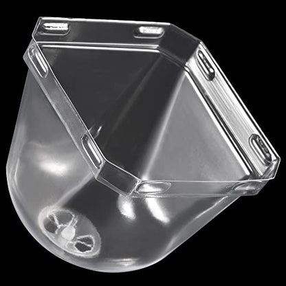 PATIKIL 2.7" Plant Humidity Dome, 10Pcs Square Plastic Garden Cloche Dome Plant Cover Reusable for Outdoor Frost Freeze Protection Mini Greenhouse, Clear 7cm x 7cm - size: 2.7"