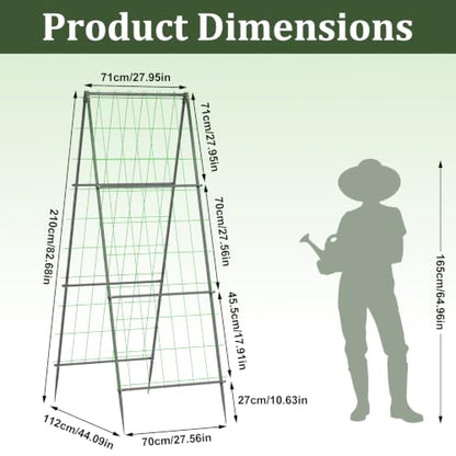 unho Metal Tall Garden Trellis for Climbing Plants Outdoor 2 Pack 82"x27" - size: 82x27inch（2pack）