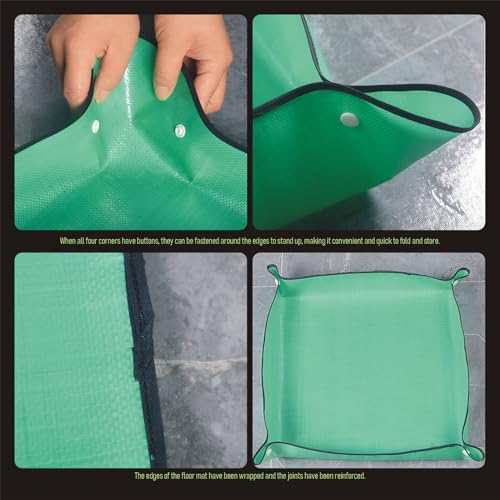 Waterproof Potting Mat Foldable Transplanting Mat for Indoor Plants Portable Gardening Tray Potting Soil Catcher (39in*39in)