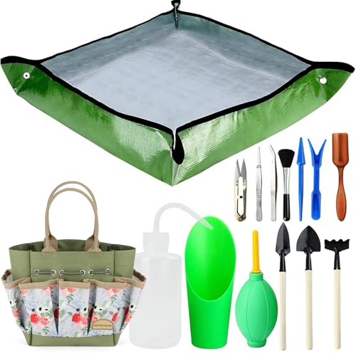 G GOOD GAIN Garden Succulent Kit with Organizer Bag,15 Pieces,Rose - style: Rose