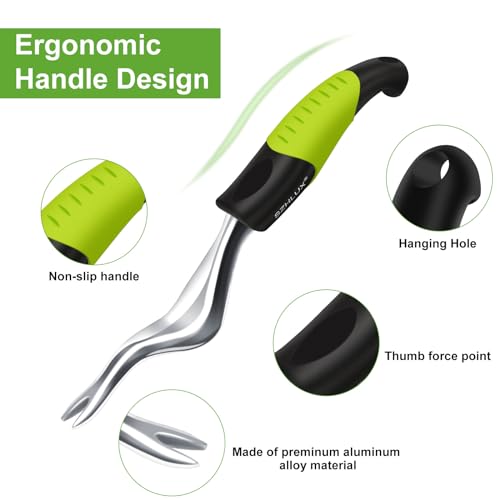 SZHLUX Hand Weeder Tool, Premium Weed Puller Tool for Garden, Gardening Hand Tool with Ergonomic Handle (Green) - color: green